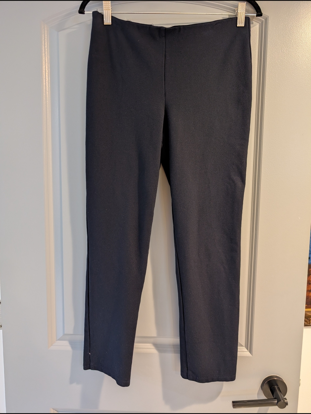 Classic Black Straight-Leg Pants